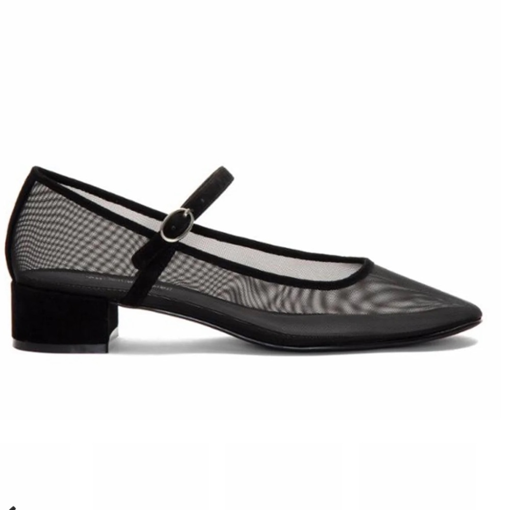 Jeffrey Campbell Mesh Top Tier Mary Jane Block Heel Shoes Size
